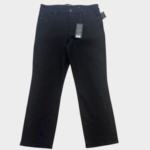 Liverpool Jeans Womens 18W Black Rinse The Straight Stretch Perfect Black Denim